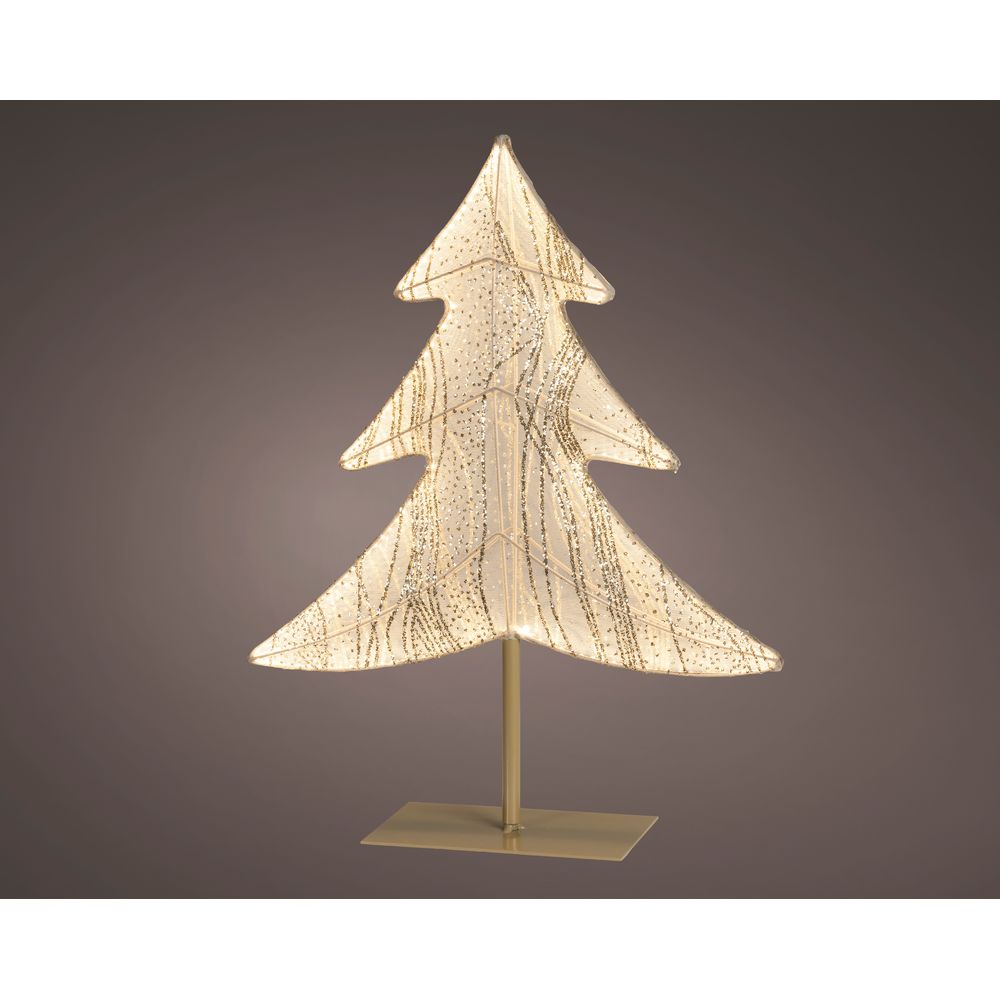 Décoration de Noël à poser 'Sapin', LED blanc chaud - H.53cm