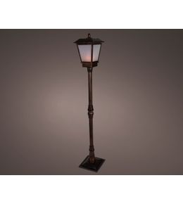 Lanterne d'extérieur, LED laiton antique - H.1,6m