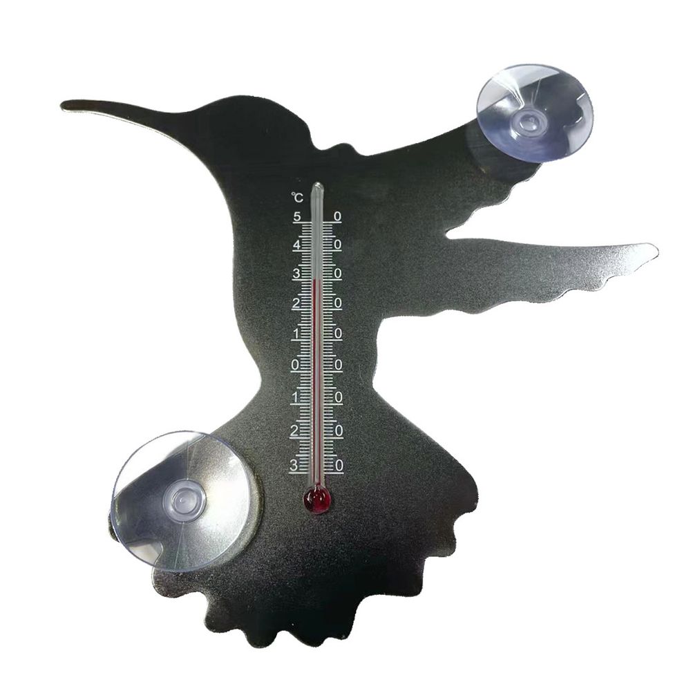 Thermomètre de fenêtre en métal forme colibri