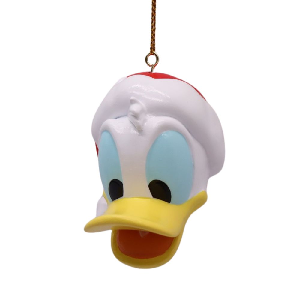 Suspension de Noël : tête de Donald avec bonnet - H.6,5cm