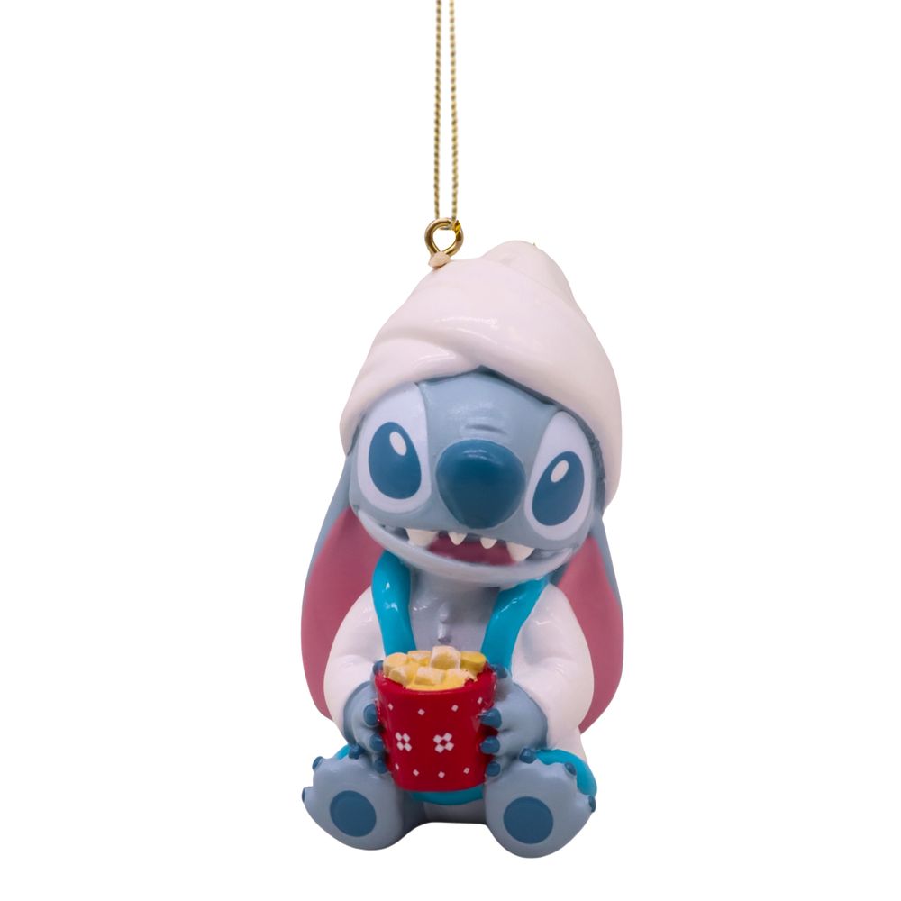 Suspension de Noël : Stitch avec son mug - H.4cm