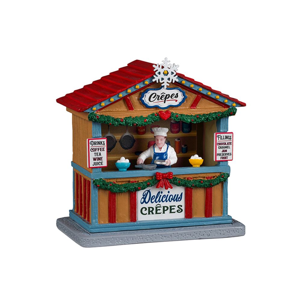 Stand de marché de Noël 'Crêpes' - H.11cm