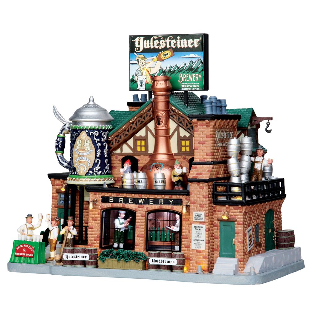 Scène animée de Noël 'Yulesteiner Brewery' - H.27cm