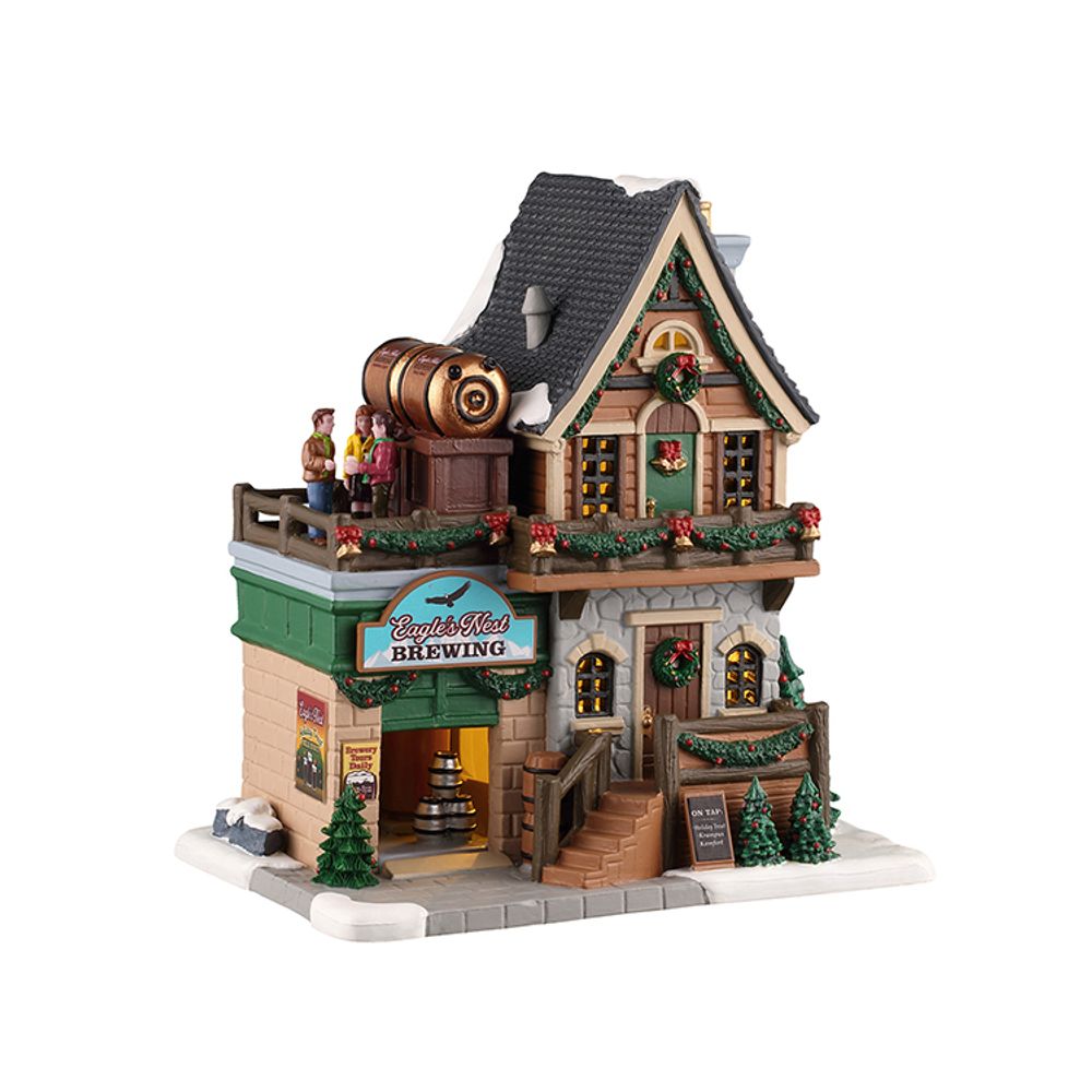 Scène lumineuse de Noël 'Brasserie Eagle's Nest' - H.19cm
