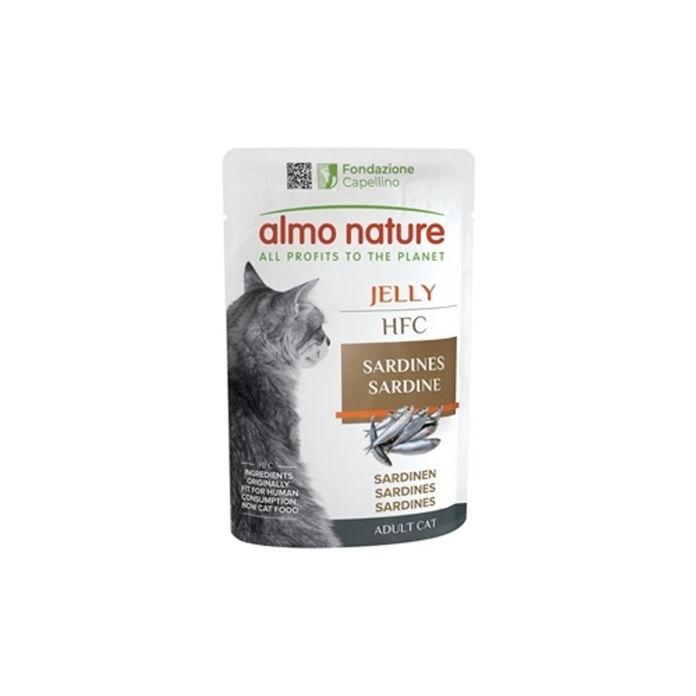 Pâtée pour chat à la sardine dans sa gelée végétale 'HFC Jelly' - 55g
