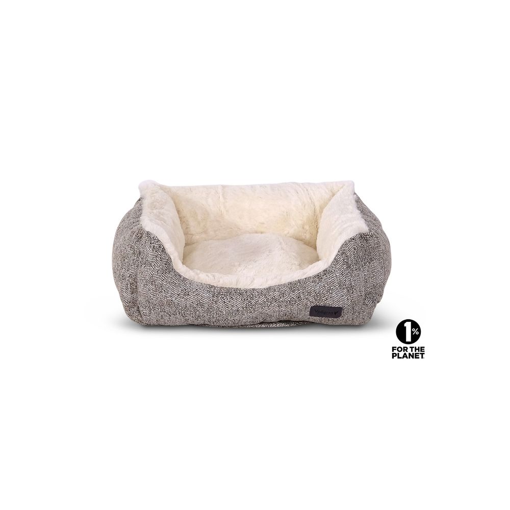 Panier carré pour chien 'Alys', coloris beige/blanc - 45x19cm