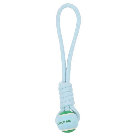 Balle avec corde de lancer 'Catch me', coloris bleu/vert - l.45cm