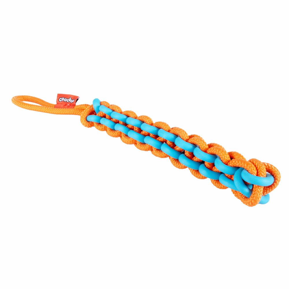Jouet pour chien 'Twisting tugger', coloris bleu/orange - l.45cm