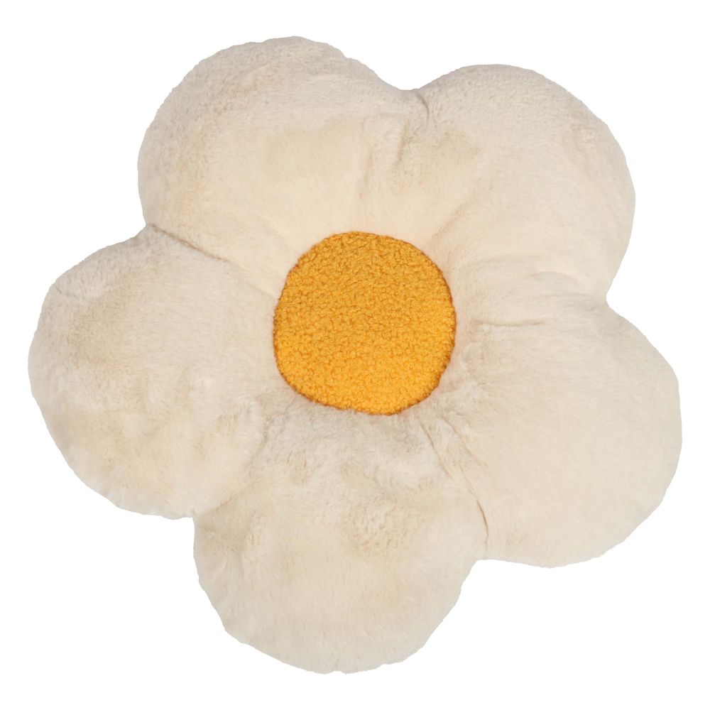 Coussin pour chat 'Lazy daisy', coloris beige/jaune - L.50xH.8cm