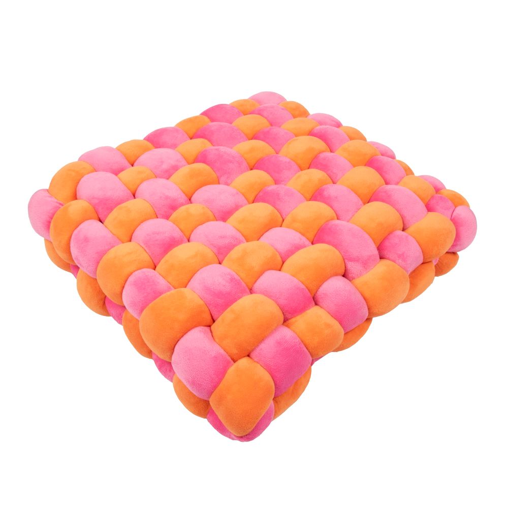 Coussin pour chat 'Velvet Vibe', coloris orange/rose - L.40cm
