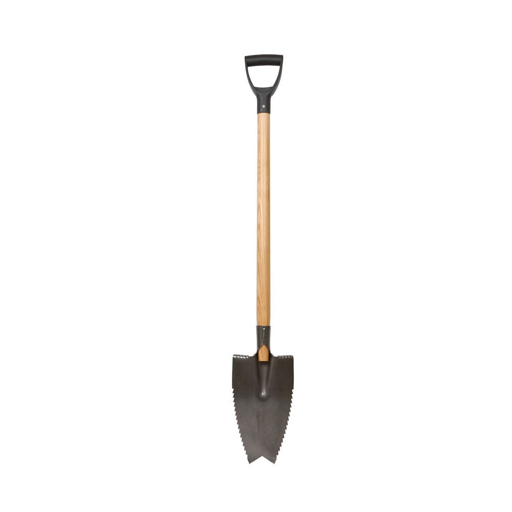 Bêche à dents 30CM emmanché, Manche bois 90cm 