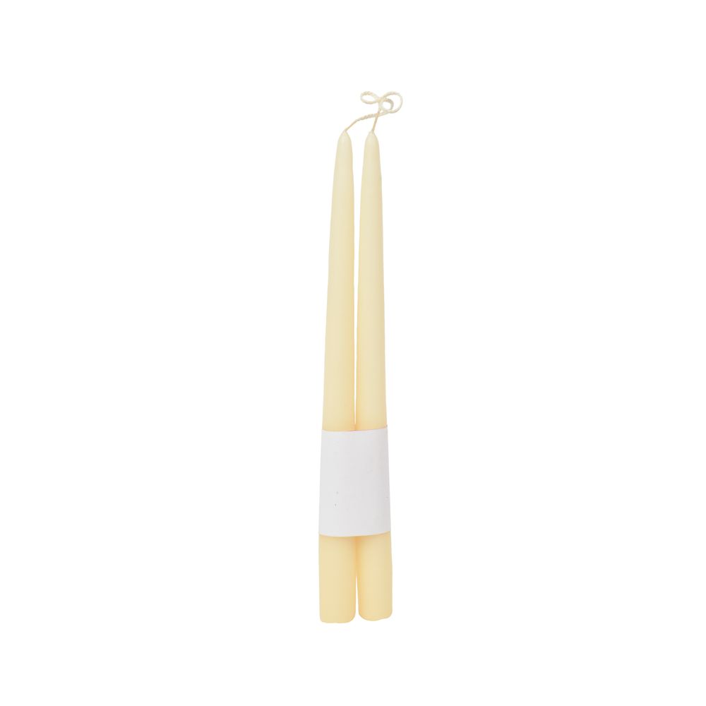 Lot de 2 bougies cierges en paraffine - H. 32 cm blanc