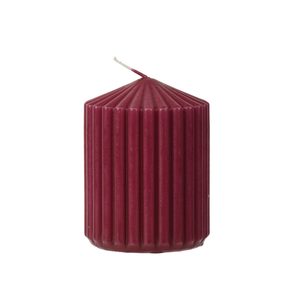 Bougie pilier 6x8cm bordeaux