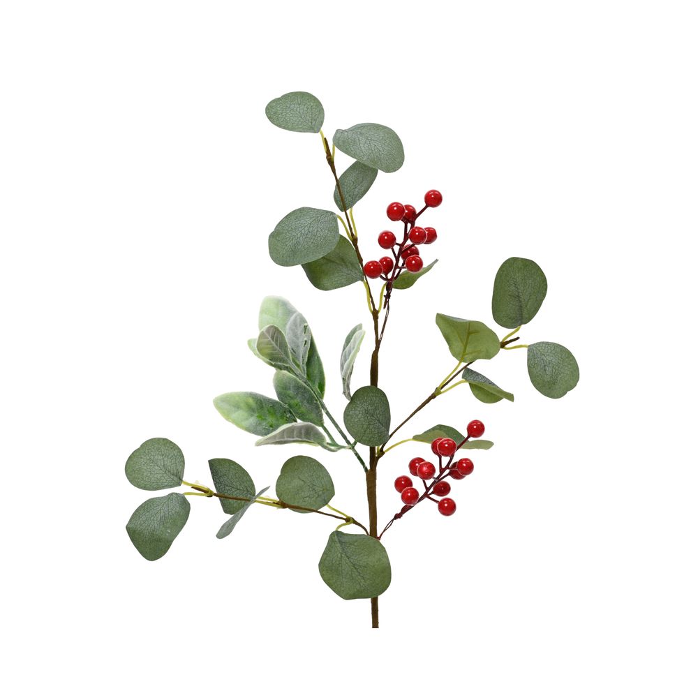 Branche avec baies vertes L.50cm