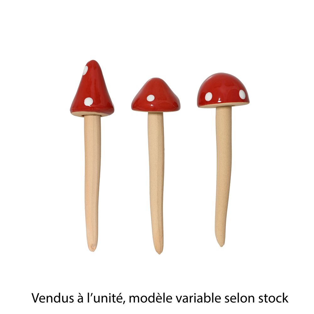 Champignon en grès rouge H.13cm