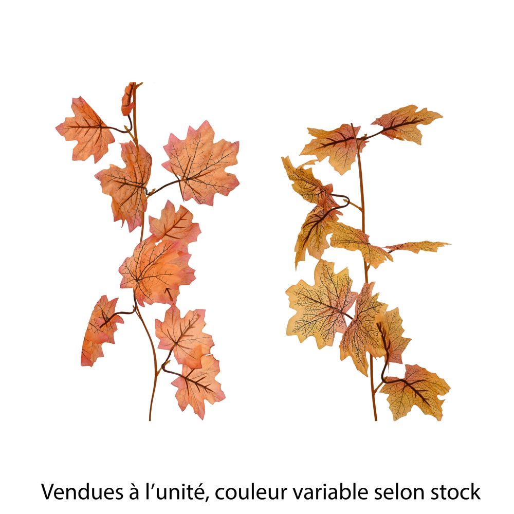 Guirlande de feuilles d’érable, 2 coloris assortis