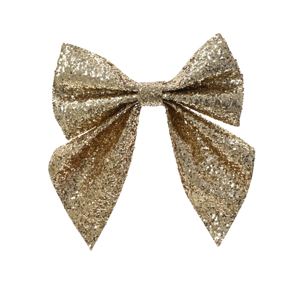 Noeud or sur clip 1x12x13cm