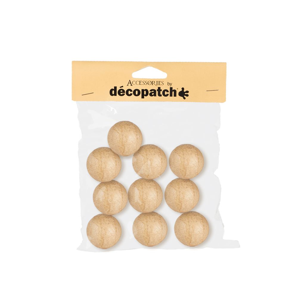 Pack de 10 petites boules en papier mâché à décorer