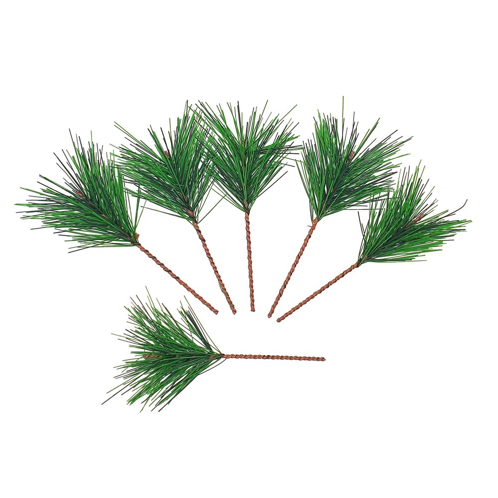 Lot de 6 branches artificielles de sapin - H.11cm