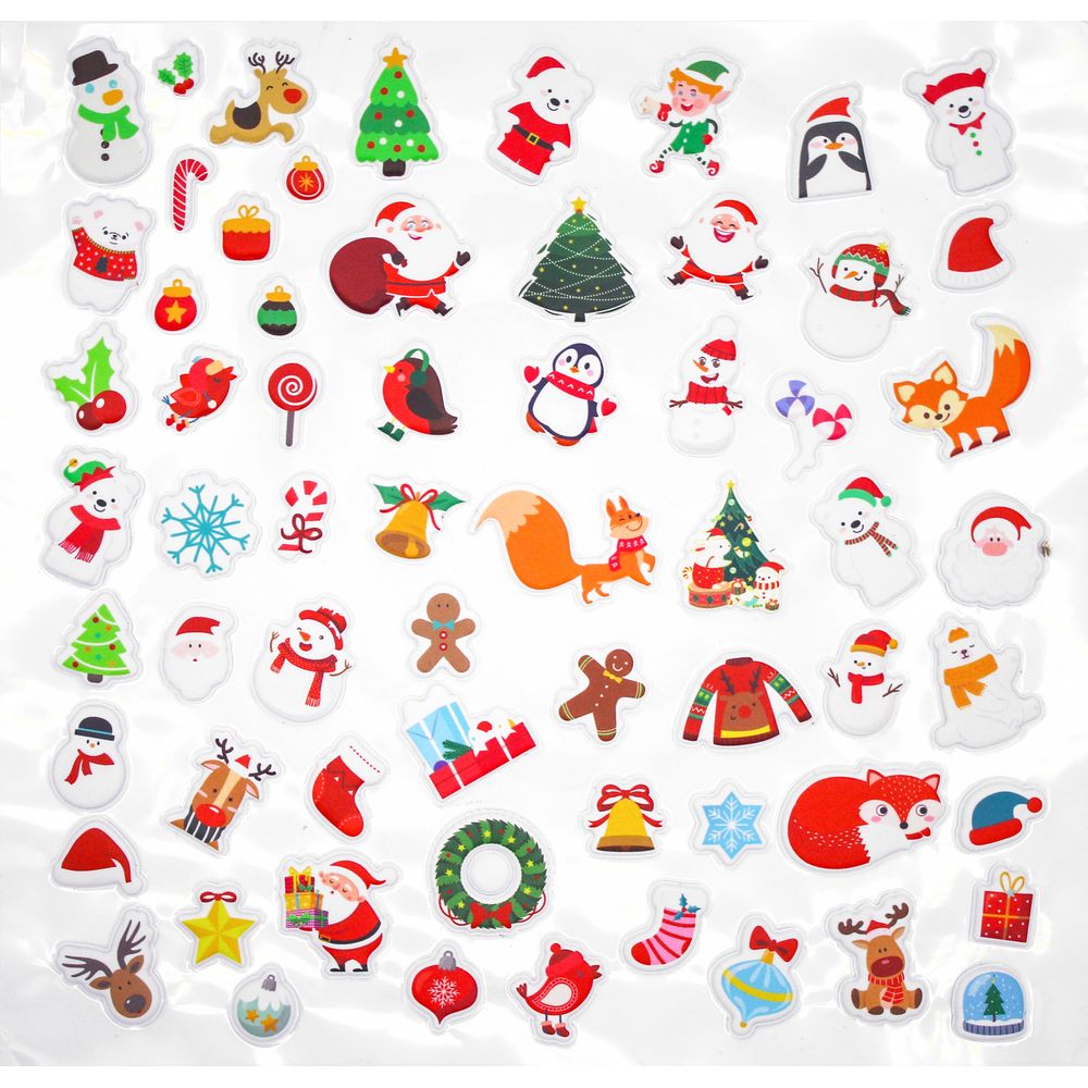 Sachet de stickers de Noël - 64 pièces