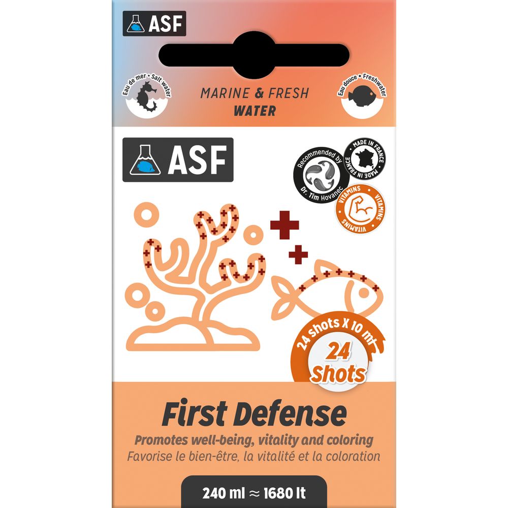 Clarificateur d'eau naturel pour aquarium 'First defense' - 24x10ml