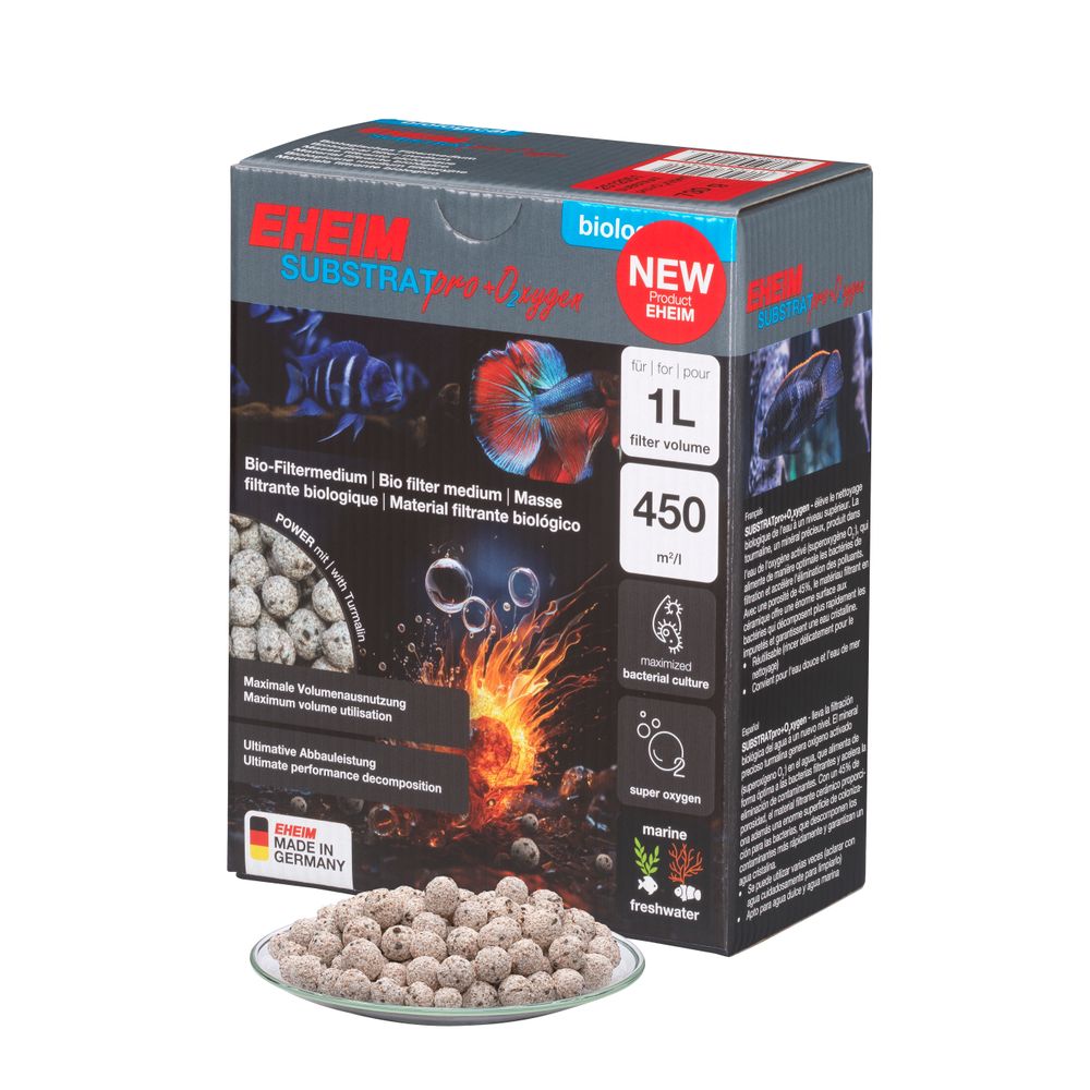 Masse filtrante biologique pour aquarium 'Substrat Pro+O2xygen' - 730g
