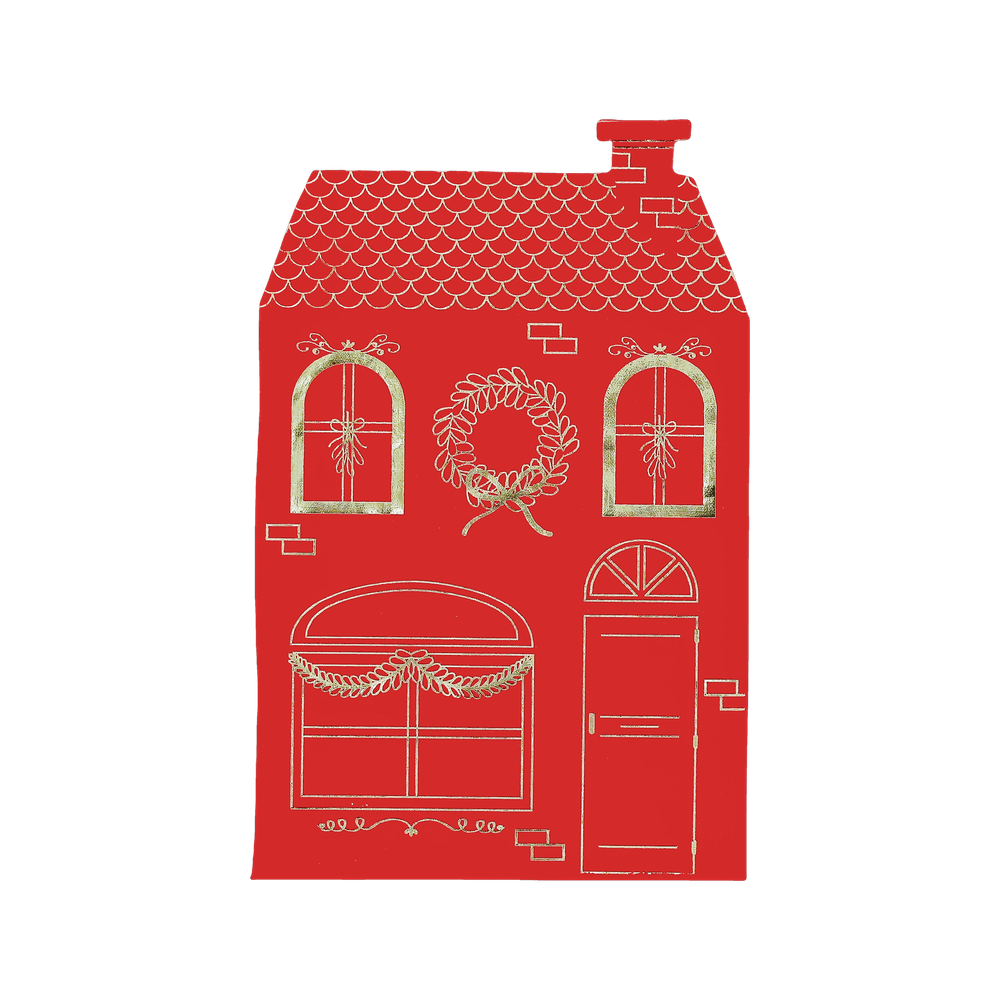16 serviettes 'Maisonnette Luxury Christmas', 3 plis - 22x34,5cm