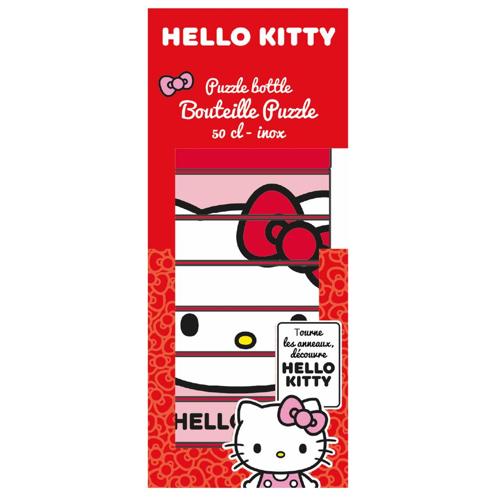 Gourde, motif puzzle Hello Kitty, modèles variables - 50cl