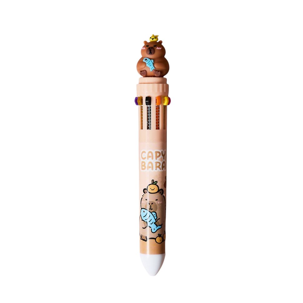 Stylo 10 couleurs capybara 3D