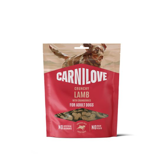 Friandises pour chien 'Crunchy', à l’agneau et aux cranberries - 200g