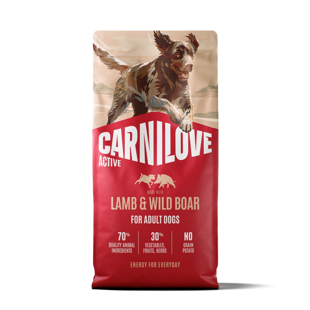 Croquettes pour chien adulte, agneau et sanglier - 12kg