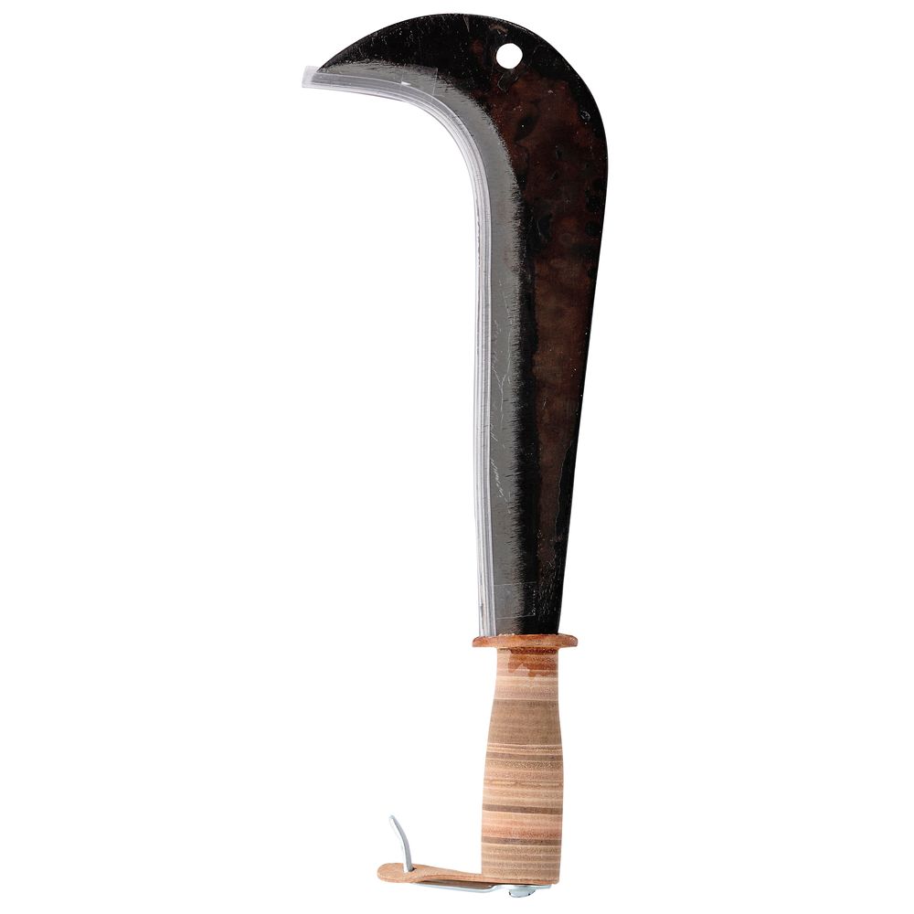 Serpe italienne 28 cm mche bois revêtement cuir