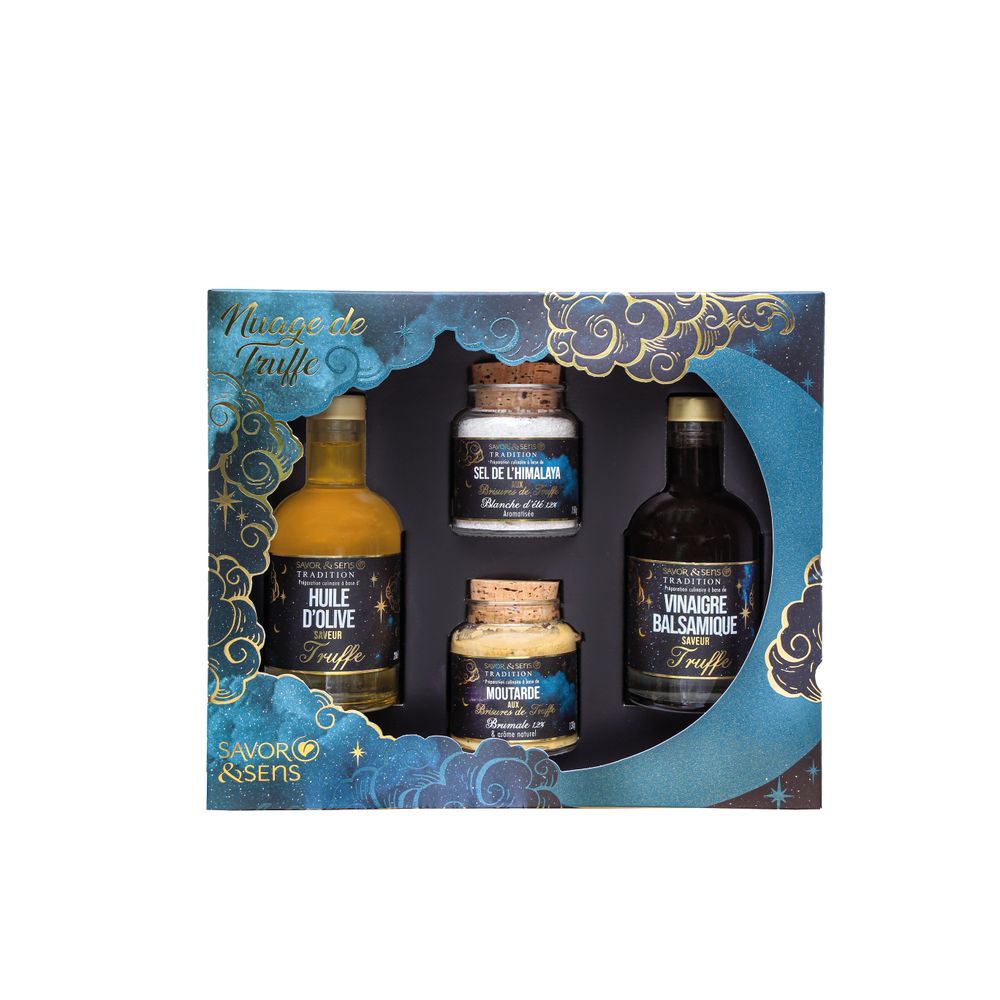Coffret Nuage de Truffe : huile olive, moutarde balsamique et sel