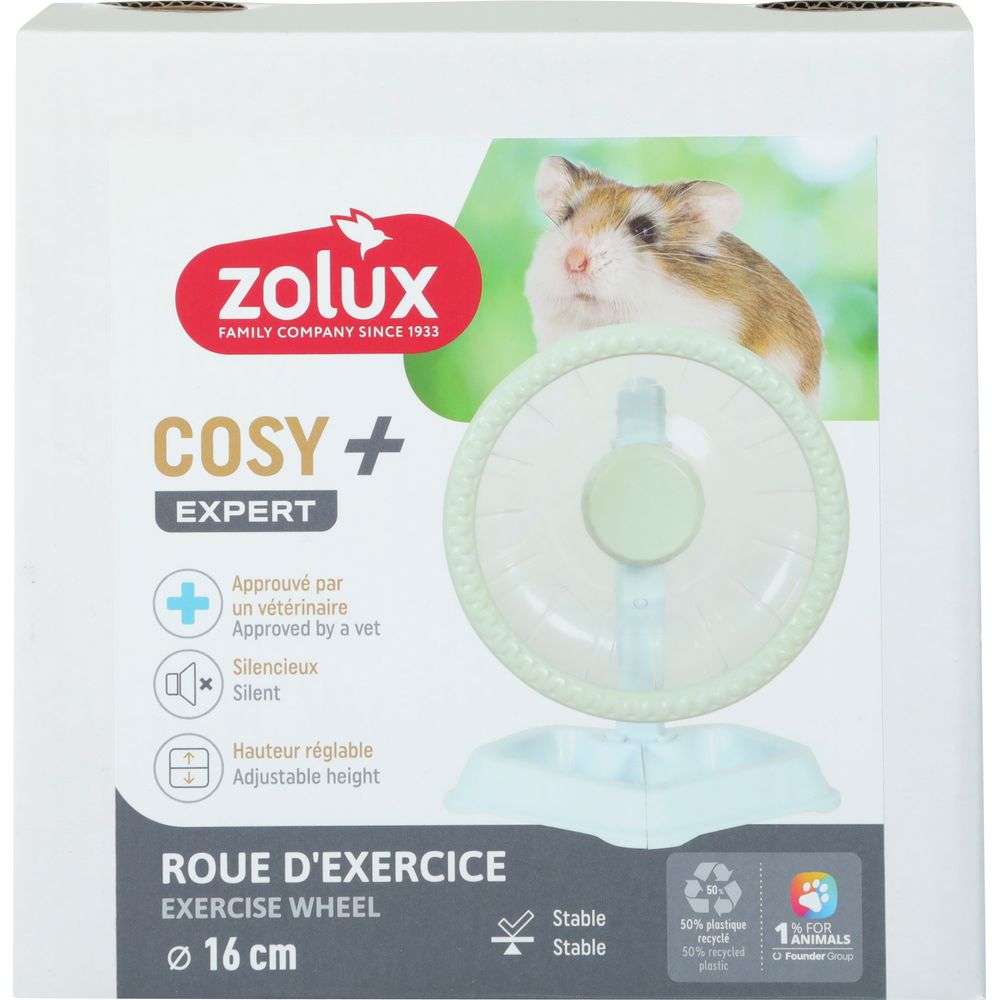 Roue d'exercie avec pied pour hamster, Cosy – Ø 16 cm