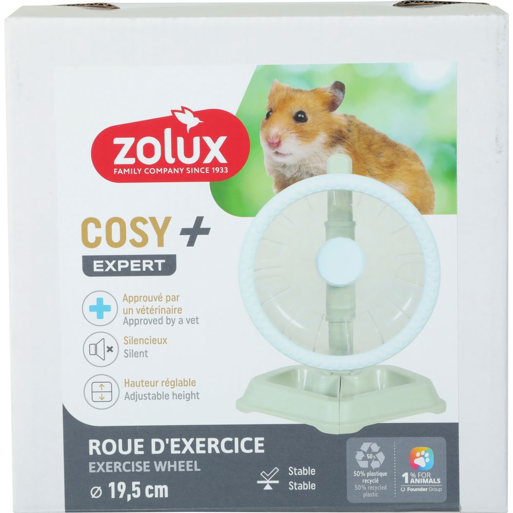 Roue d'exercie avec pied pour hamster, Cosy – Ø 19.5 cm