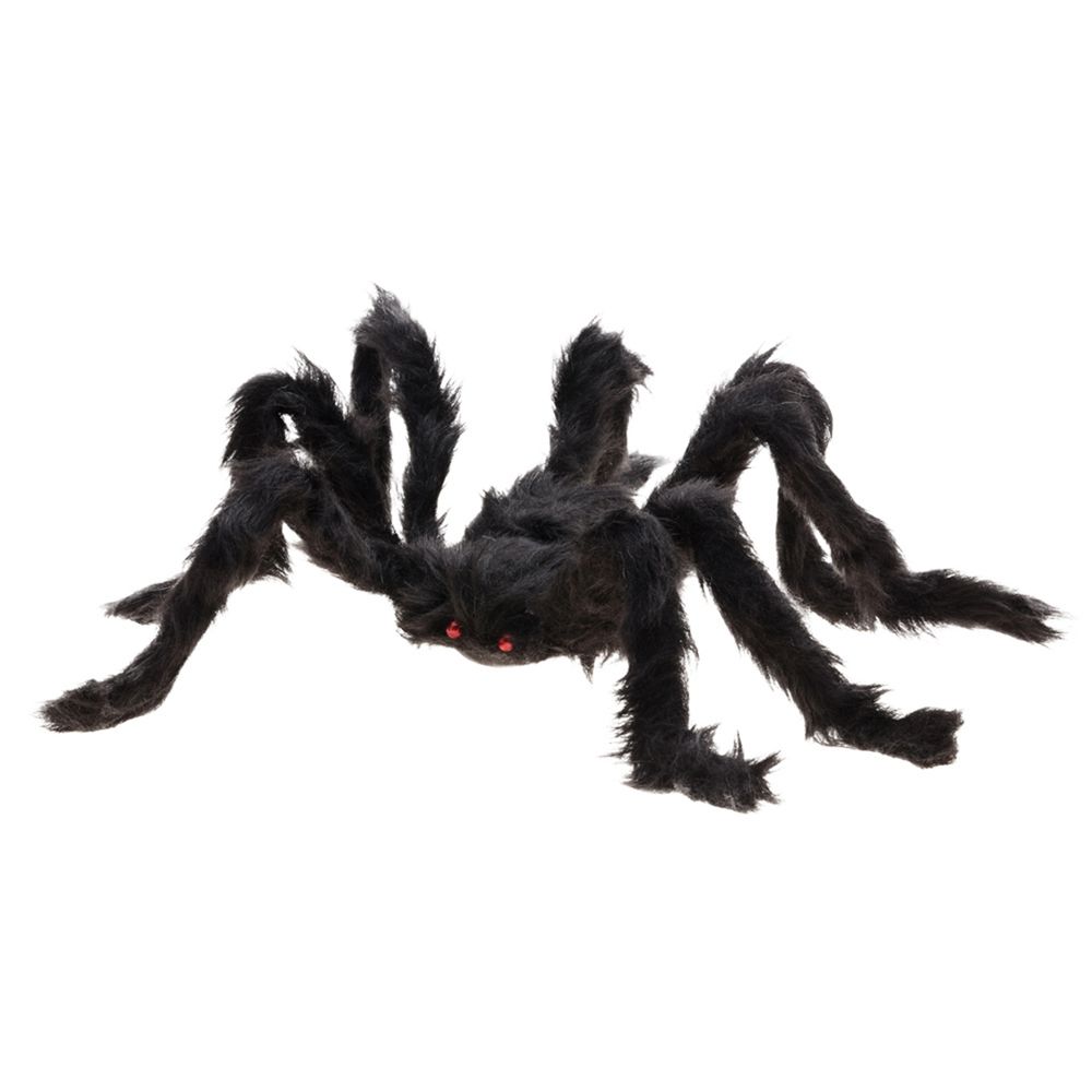 Figurine d'araignée velue, coloris noir - L.50cm