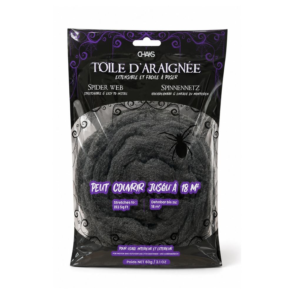 Toile d'araignée noire - 60g