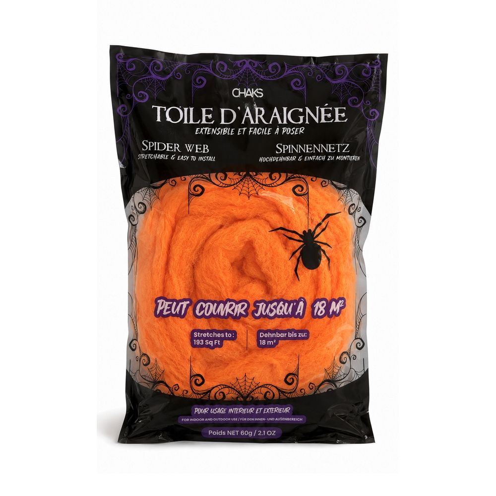 Toile d'araignée orange - 60g