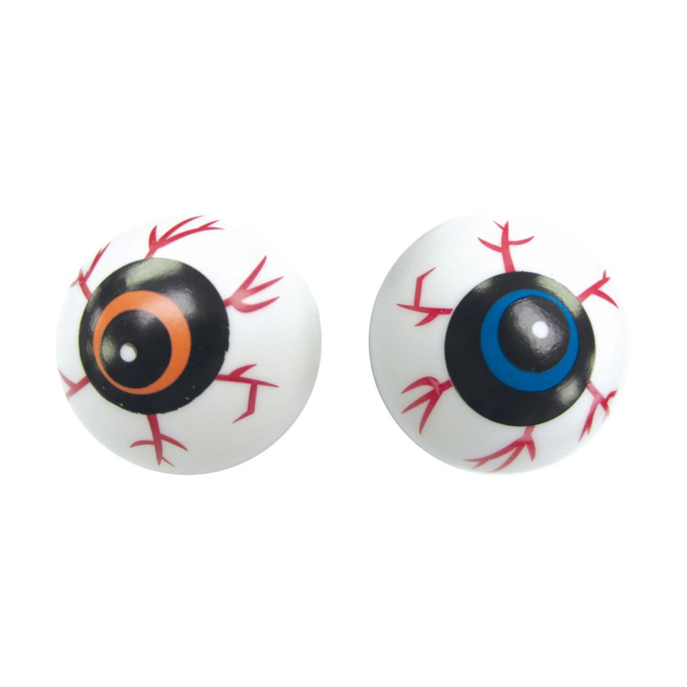 Sachet de 8 balles motif œil, coloris mixte - D.3,5cm