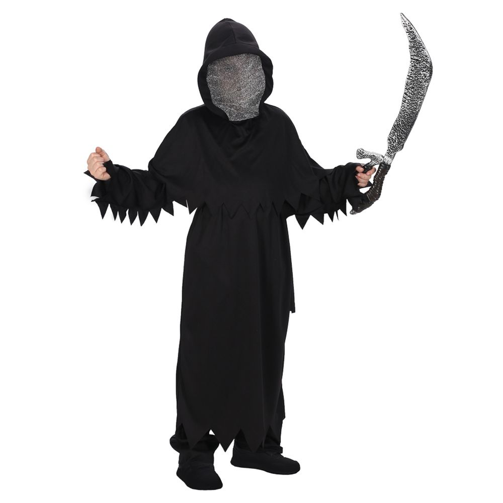 Déguisement enfant, fantôme masqué, coloris noir - taille 128cm