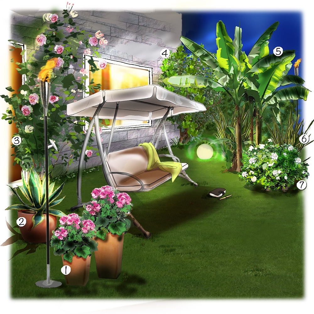 Jardin poète de nuit