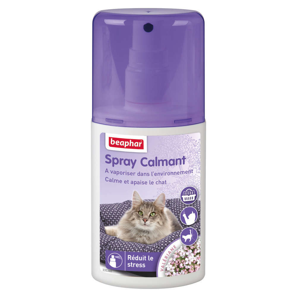 Spray calmant pour chat :  base de Valriane 125ml Beaphar | Truffaut