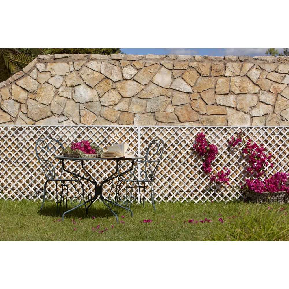 Treillis fixe (48mm) en PVC, blanc l.200 x H.100 cm Catral Truffaut