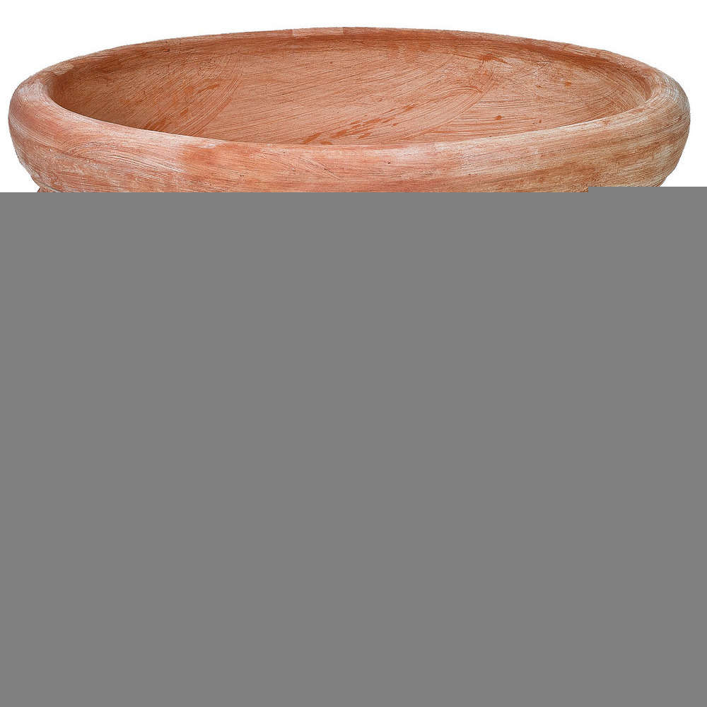 Pot rond à double bord lisse, en terre cuite Ø 60 x H. 50 cm Antico Truffaut