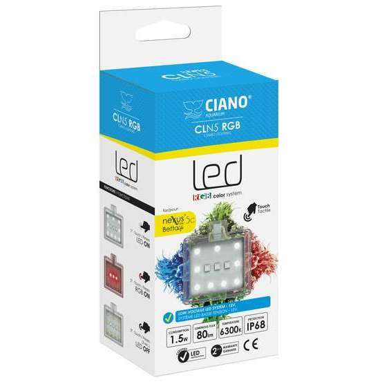 Système d'éclairage pour aquarium Betta Nexus Ciano Led CLN5 RGB Ciano Truffaut Système d'éclairage pour aquarium Betta Nexus Ciano Led CLN5 RGB Ciano Truffaut
