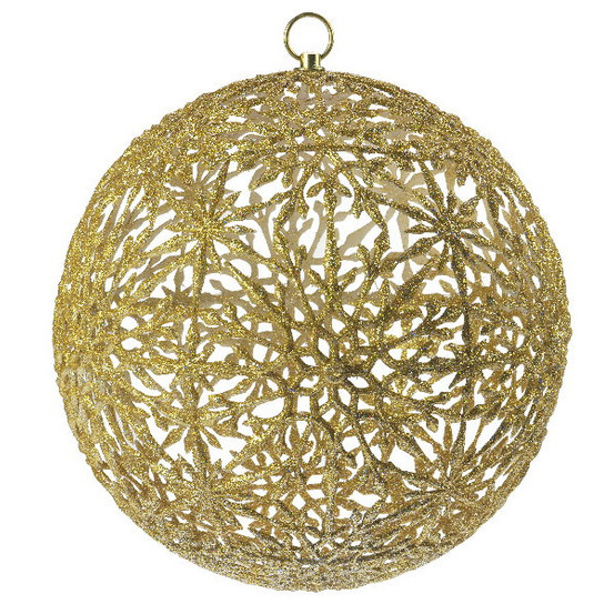 Boule de Noël filigrane or gliterise - Ø20cm | Truffaut Boule de Noël filigrane or gliterise - Ø20cm | Truffaut