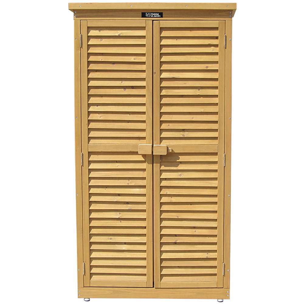 Armoire de jardin 'Space' 87 x 46.5 x 160 cm Marron Truffaut