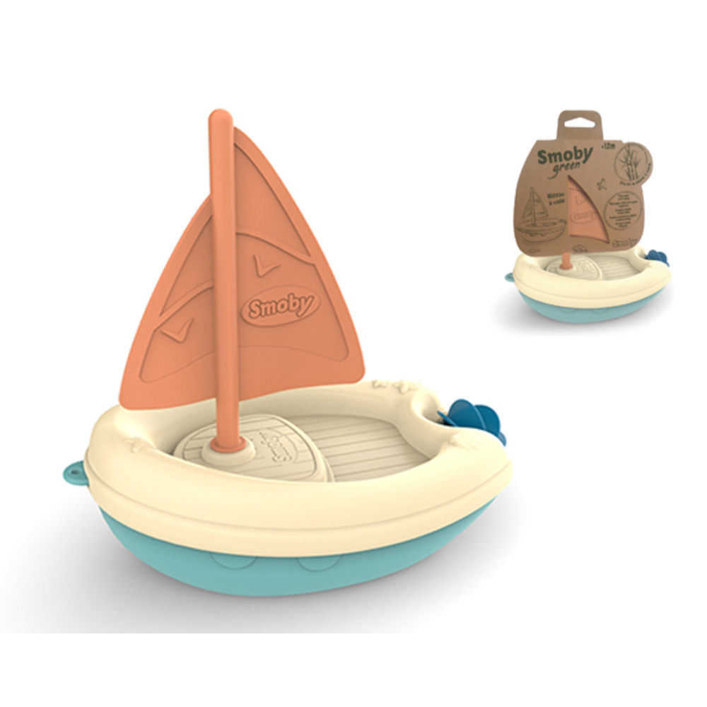 Jouet pour le bain Bateau ?� voile Green Smoby | Truffaut