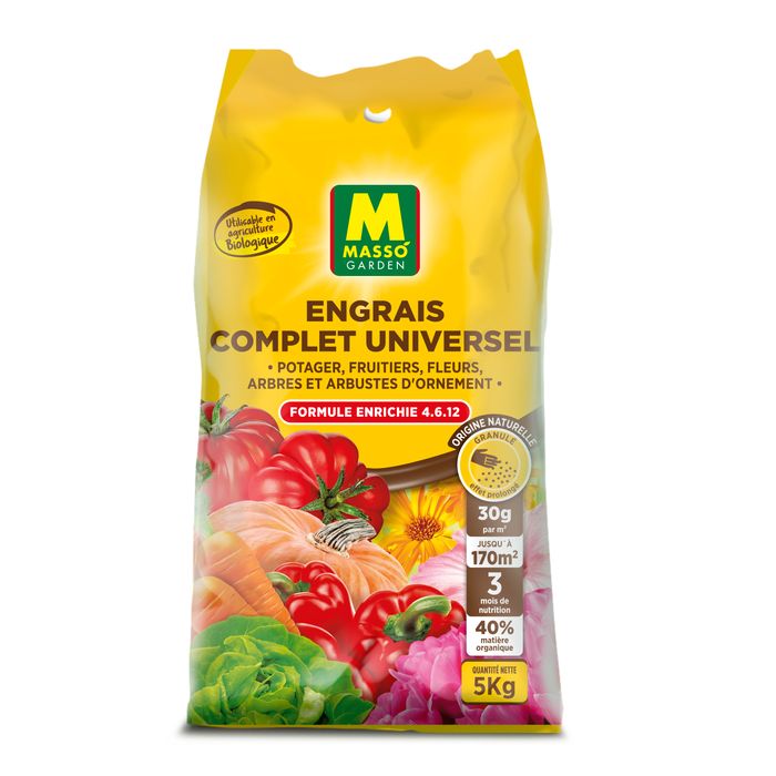 Engrais Complet Universel Équilibré 1,5 Kg - SoluControl UAB - 100% Bio - Pour Potager, Fleurs, Gazon & Arbres Fruitiers
