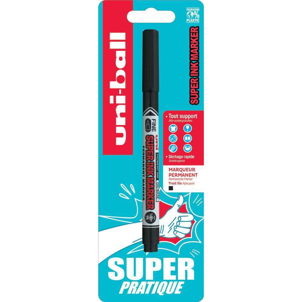 Marqueur permanent uniSuper Ink Marker Noir pointe fine Uni Ball